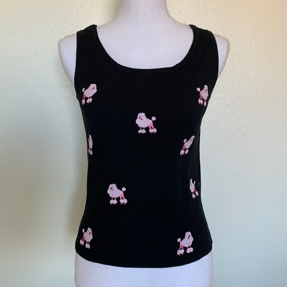 Pink Poodle Knit Tank Top